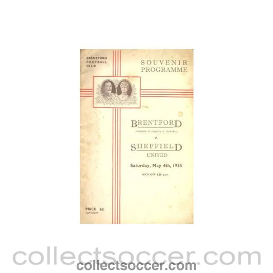 1935 - Brentford v Sheffield United official programme 04/05/1935