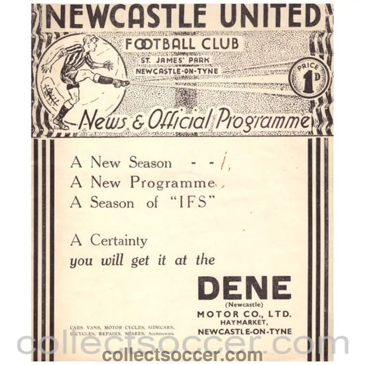 1935 Newcastle United v Barnsley Programme - Collect Soccer