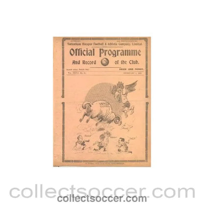 1935 - Tottenham Hotspur v Derby County official programme 09/02/1935 - Collect Soccer