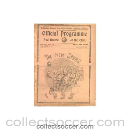 1935 - Tottenham Hotspur v Huddersfield official programme 05/01/1935 - Collect Soccer