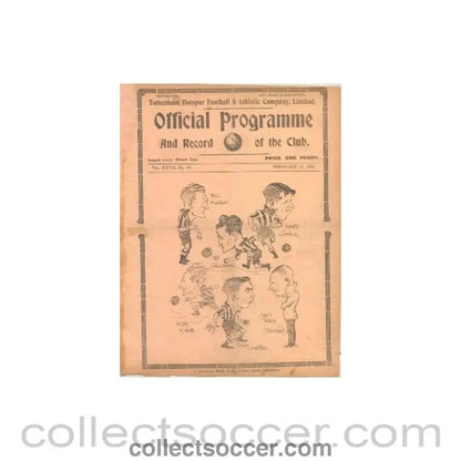 1935 - Tottenham Hotspur v Sunderland official programme 23/02/1935 - Collect Soccer