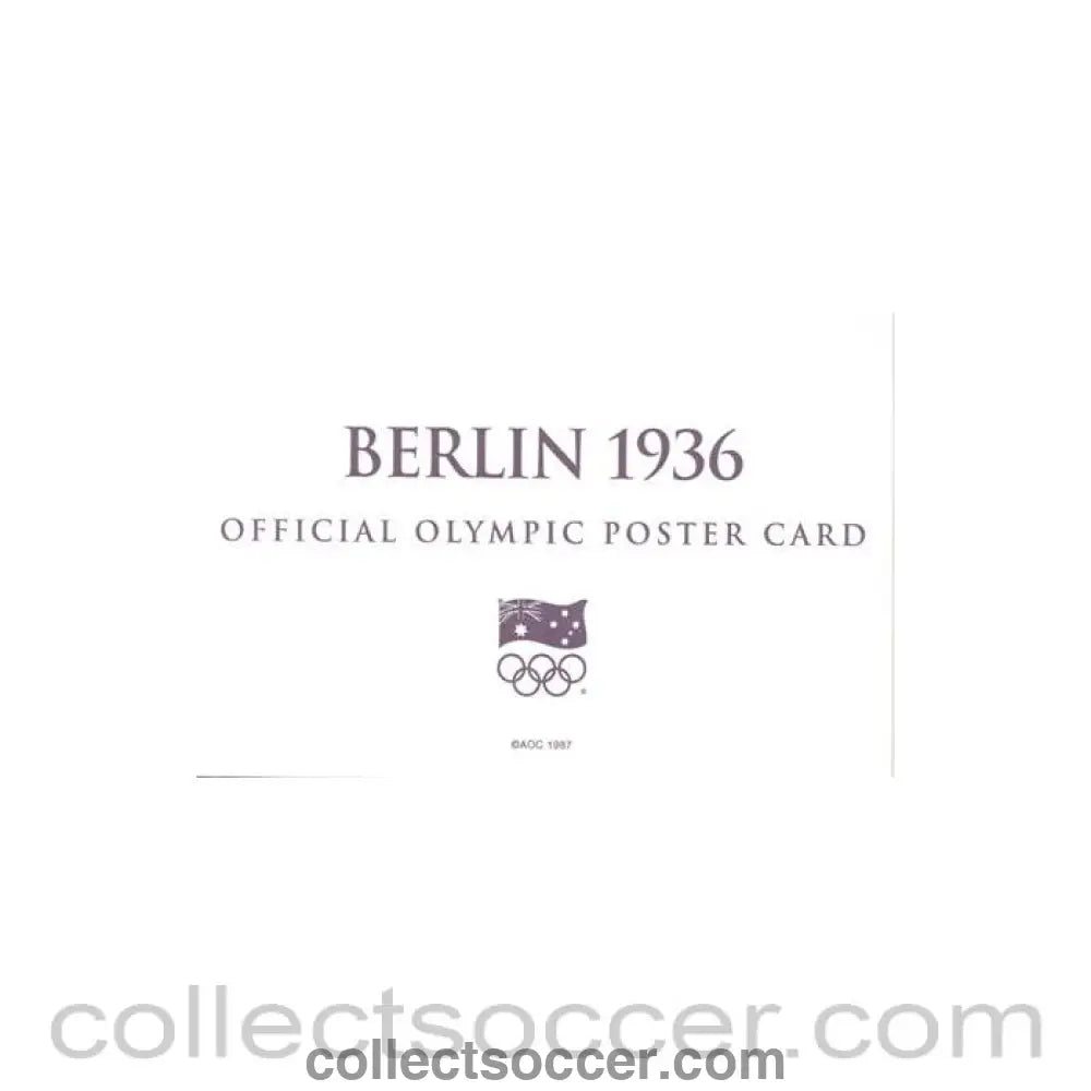 1936 - Berlin 1936 Official Olympic Poster Card
