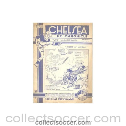 1936 - Chelsea v Everton official programme 28/11/1936