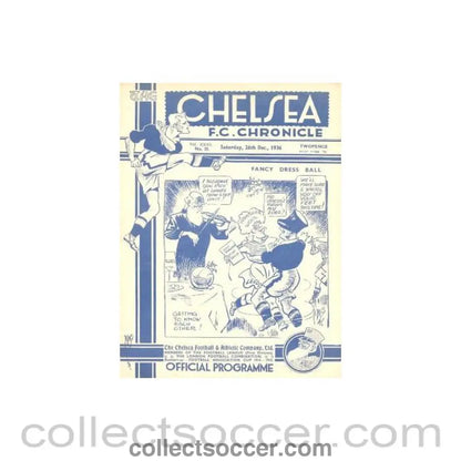 1936 - Chelsea v Leeds United official programme 26/12/1936