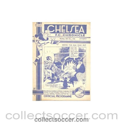 1936 - Chelsea v Stoke City official programme 28/12/1936 - Collect Soccer