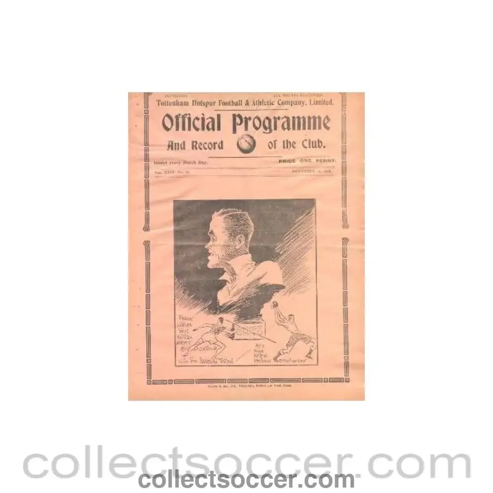 1936 - Tottenham Hotspur v Chesterfield official programme 14/11/1936 - Collect Soccer