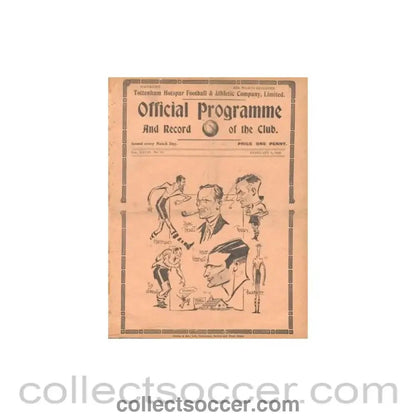 1936 - Tottenham Hotspur v Fulham official programme 08/02/1936 Football League - Collect Soccer