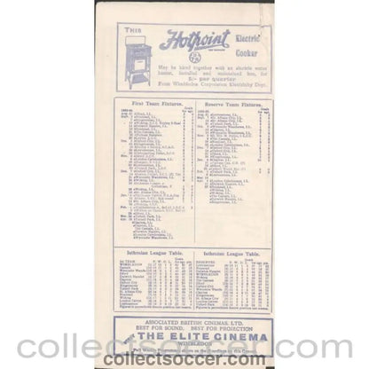 1936 - Wimbledon v Walton on Thames Surrey Senior Cup 2nd Round 8/2/1936 Programme - Collect Soccer