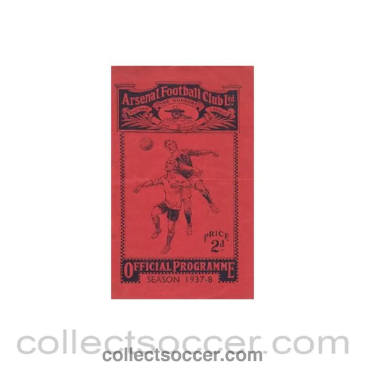 1937 - Arsenal v Huddersfield Town official programme 01/09/1937