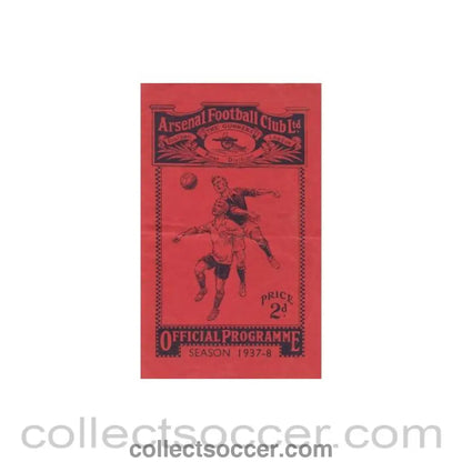 1937 - Arsenal v Leeds United official programme 27/11/1937