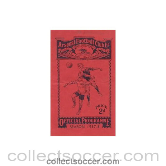 1937 - Arsenal v Middlesbrough official programme 30/10/1937