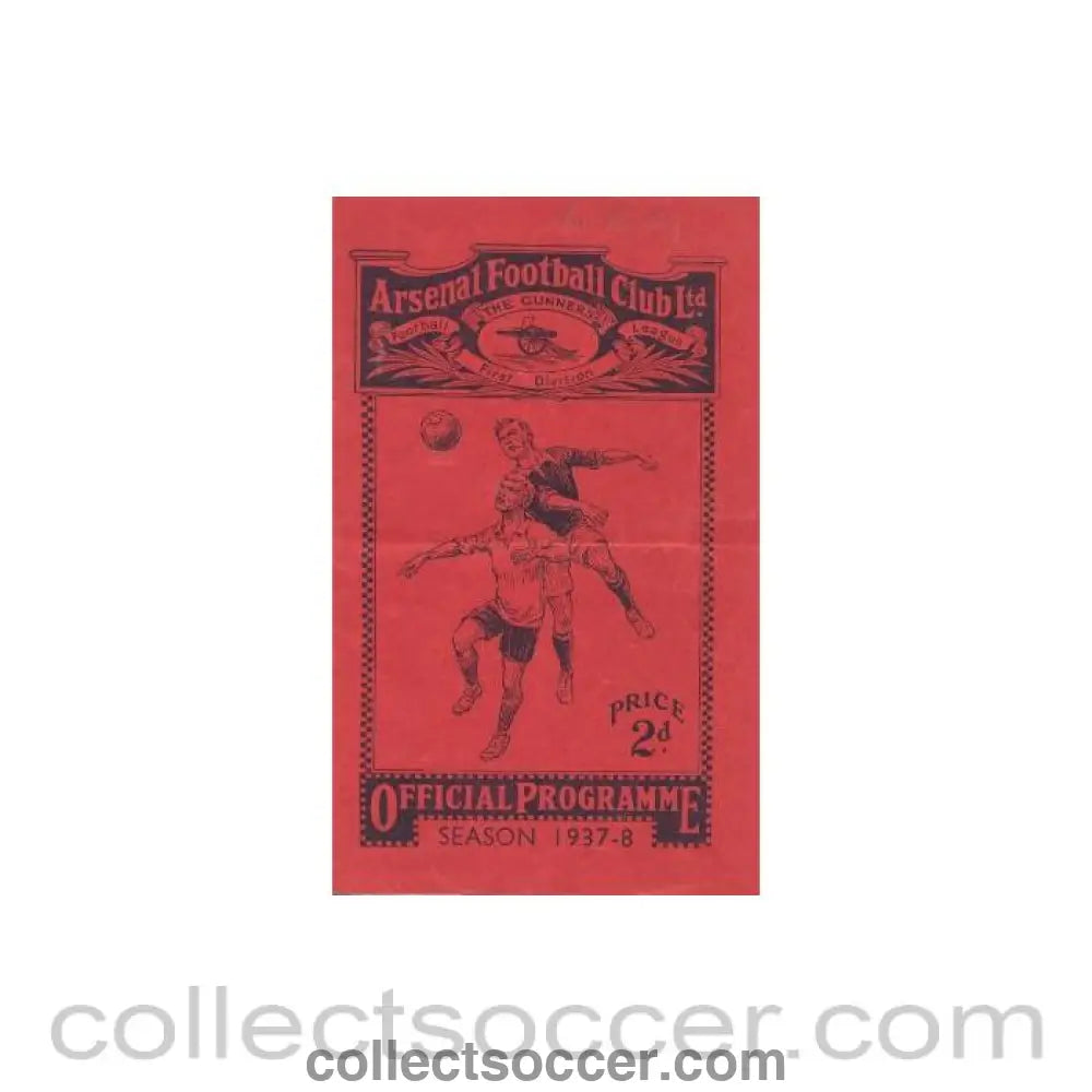 1937 - Arsenal v West Bromwich Albion official programme 13/11/1937