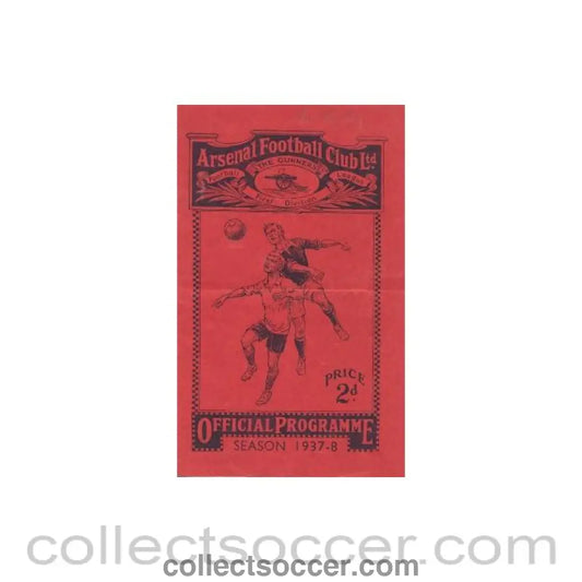 1937 - Arsenal v West Bromwich Albion official programme 13/11/1937