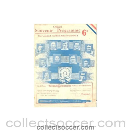 1937 New Zealand v England official programme 05/06/1937 - Collect Soccer