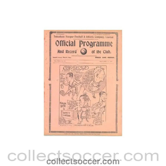 1937 - Tottenham Hotspur v Bury official programme 27/12/1937 - Collect Soccer