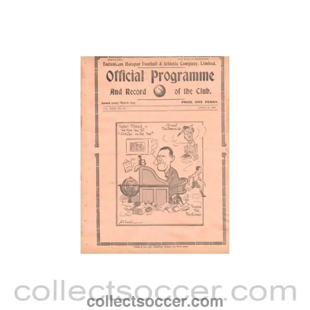 1937 - Tottenham Hotspur v Coventry City official programme 10/04/1937 Football League - Collect Soccer