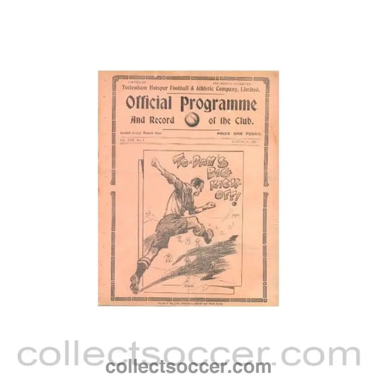 1937 - Tottenham Hotspur v Coventry City official programme 28/08/1937 - Collect Soccer