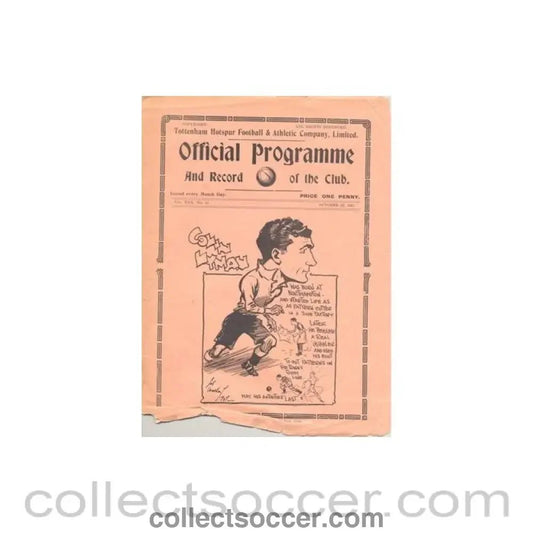 1937 - Tottenham Hotspur v Plymouth Argyle official programme 23/10/1937 Football League - Collect Soccer
