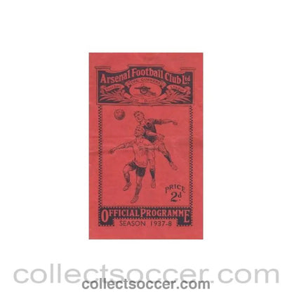 1938 - Arsenal v Derby County official programme 05/02/1938 - Collect Soccer