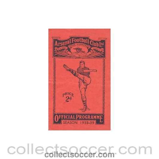 1938 - Arsenal v Portsmouth official programme 27/08/1938