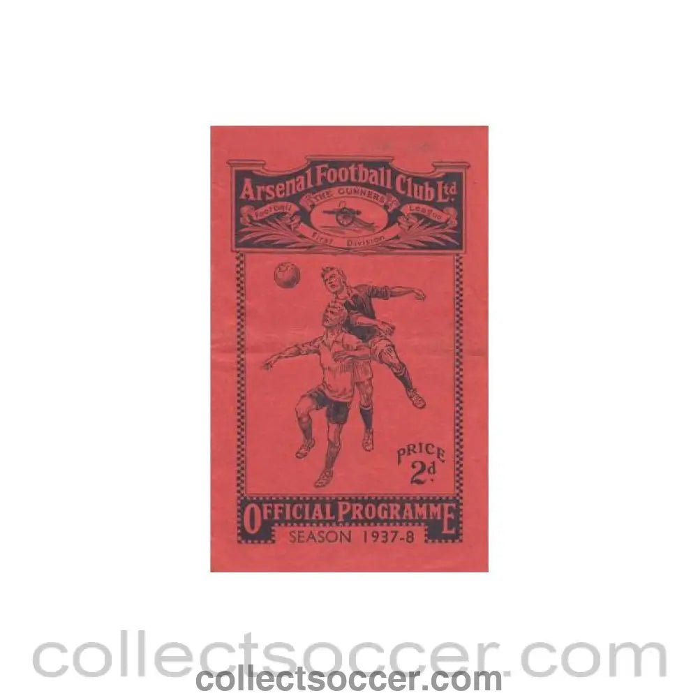 1938 - Arsenal v Stoke City official programme 05/03/1938 - Collect Soccer