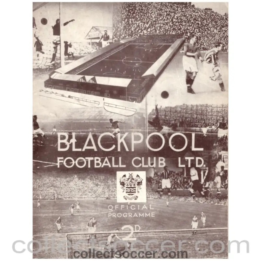 1938 Blackpool v Everton Football Programme - Collect Soccer