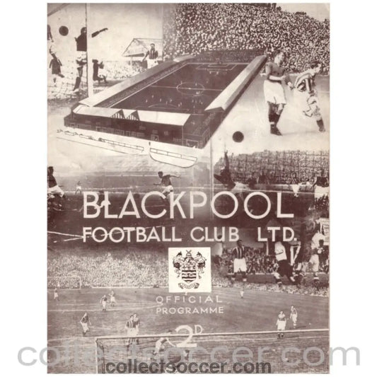 1938 Blackpool v Everton Football Programme - Collect Soccer