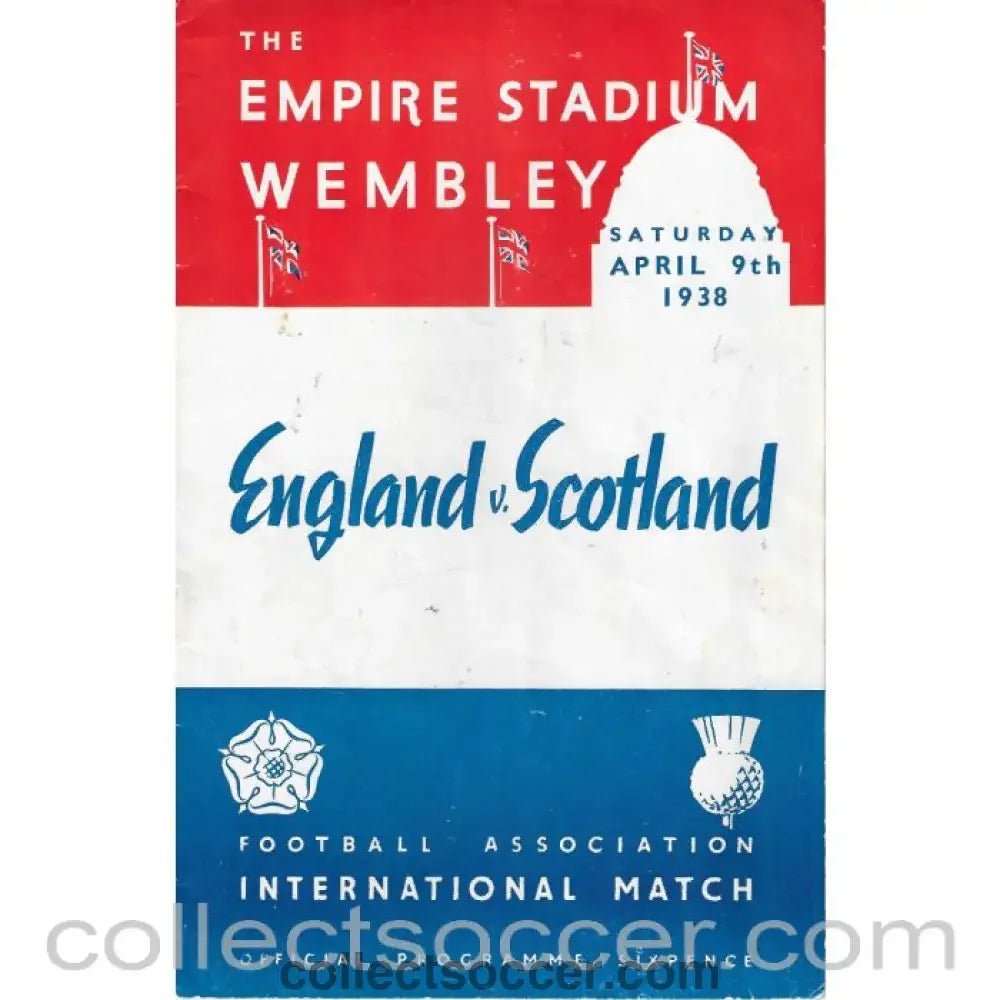 1938 - England v Scotland 9th April 1938 Official Programme - Collect Soccer