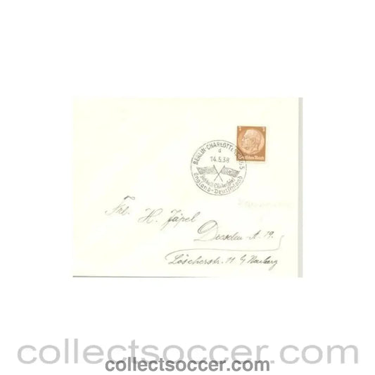 1938 - Germany v England First Day Cover 14/05/1938
