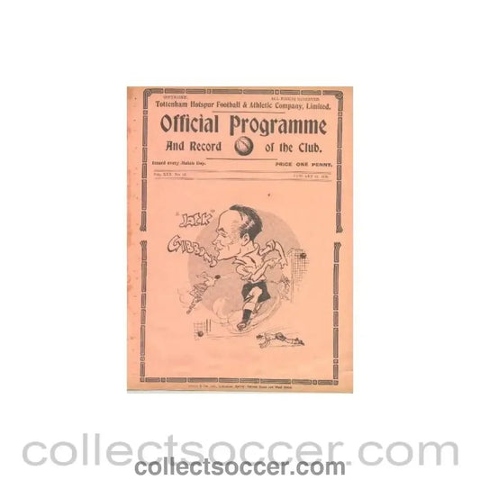 1938 - Tottenham Hotspur Reserves v Northampton Town Reserves official programme 22/01/1938 - Collect Soccer