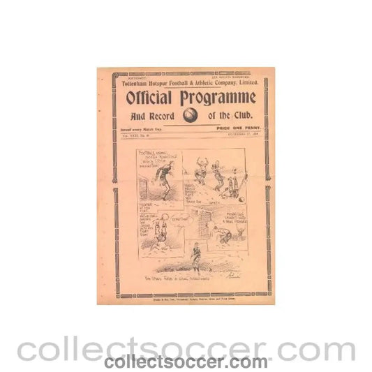 1938 - Tottenham Hotspur v Burnley official programme 27/12/1938 - Collect Soccer