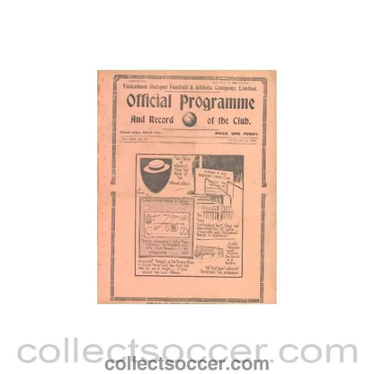 1938 - Tottenham Hotspur v Luton official programme 29/01/1938 - Collect Soccer