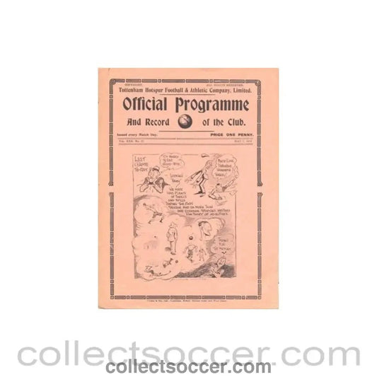 1938 - Tottenham Hotspur v Sheffield Wednesday official programme 07/05/1938 Football League Division 2 - Collect Soccer
