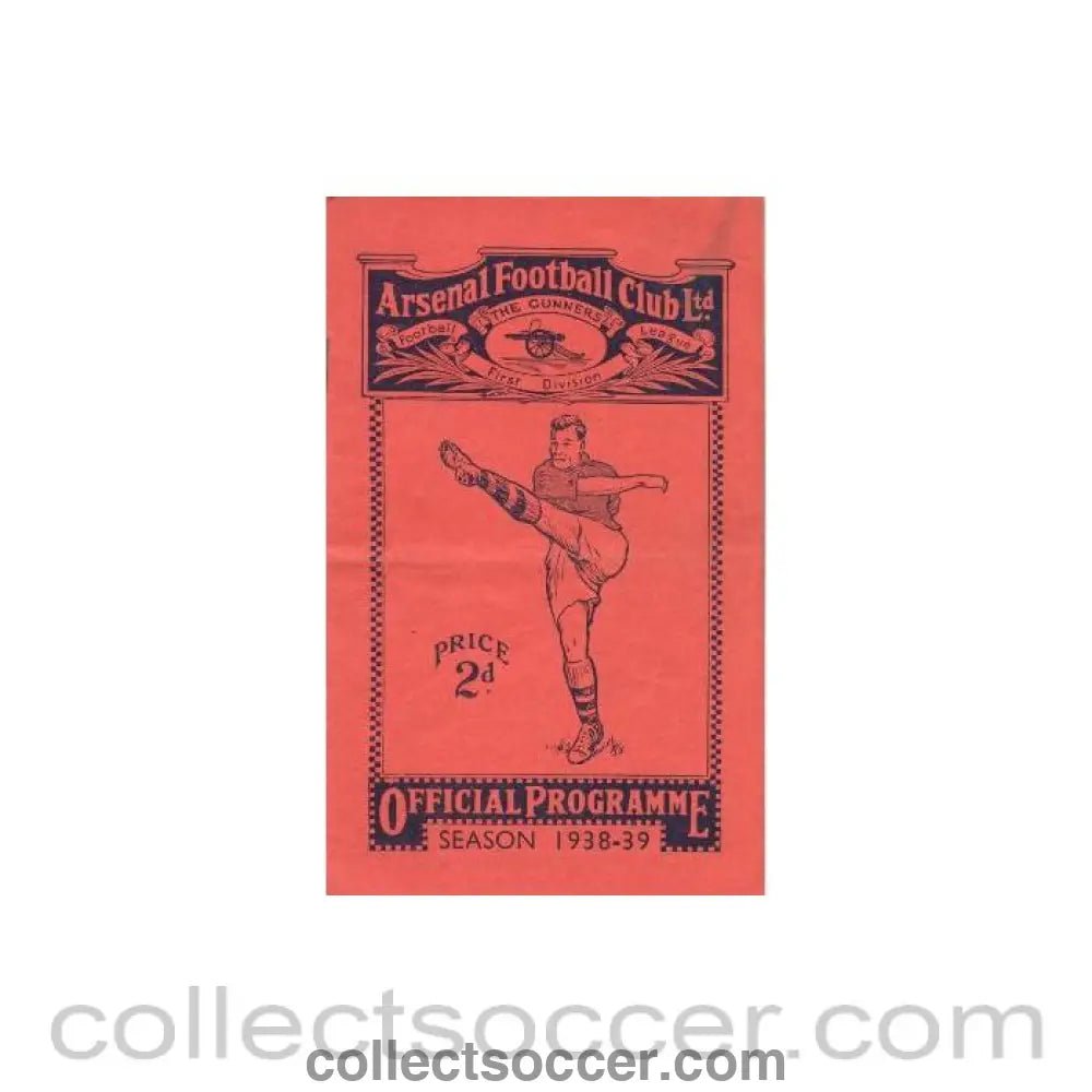 1939 - Arsenal v Bolton Wanderers official programme 04/03/1939 - Collect Soccer