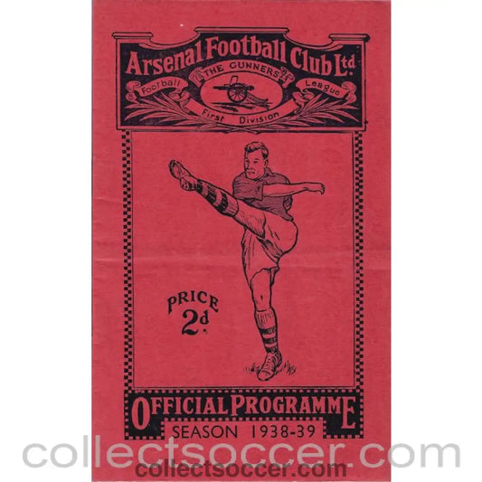 1939 Arsenal v Chelsea Football Programme - Collect Soccer