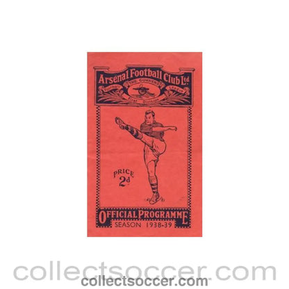 1939 - Arsenal v Sunderland official programme 04/02/1939