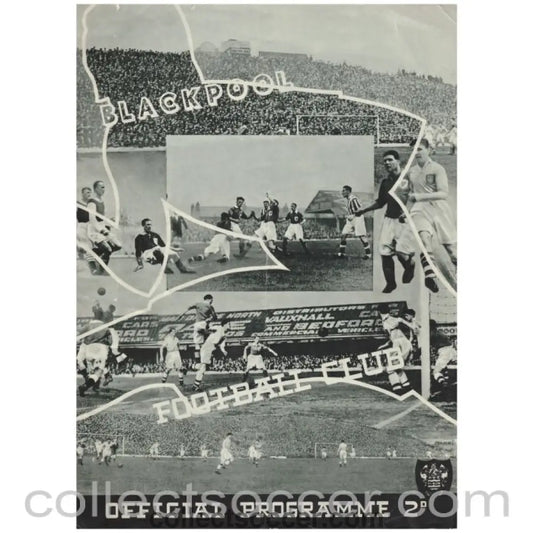 1939 Blackpool v Brentford Football Programme - Collect Soccer