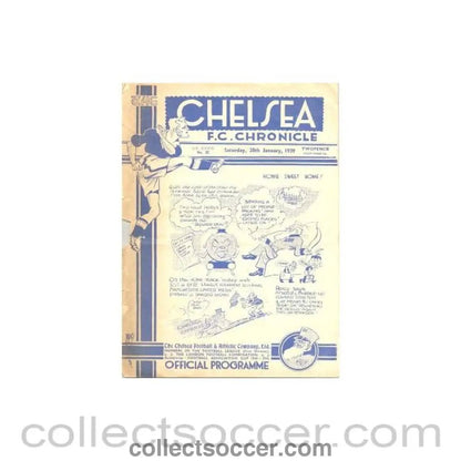 1939 - Chelsea v Manchester United official programme 28/01/1939 - Collect Soccer