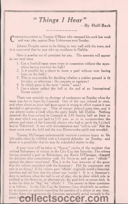 1940 Drumcondra v Shelbourne League of Ireland Shield Programme - Collect Soccer