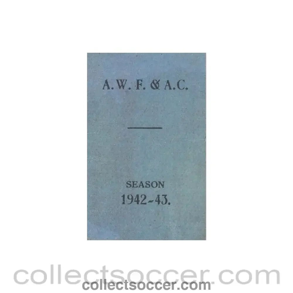 1942 - Alexandra Works Members Pass 1942-1943 - Collect Soccer