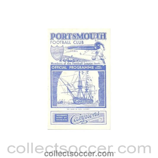 1944 - Portsmouth vChelsea official programme 07/10/1944 - Collect Soccer