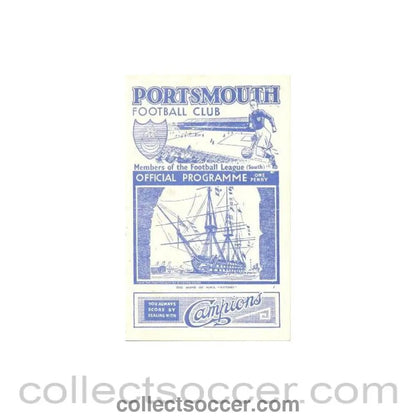 1944 - Portsmouth vChelsea official programme 07/10/1944 - Collect Soccer