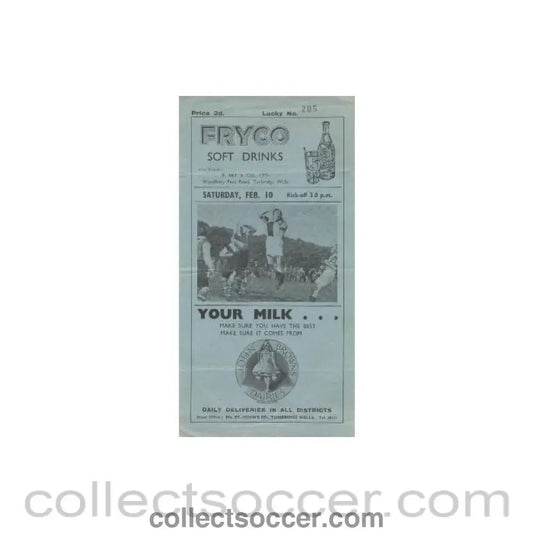 1945 - Tunbridge Wells v Sheppey United official programme 10/02/1945 - Collect Soccer