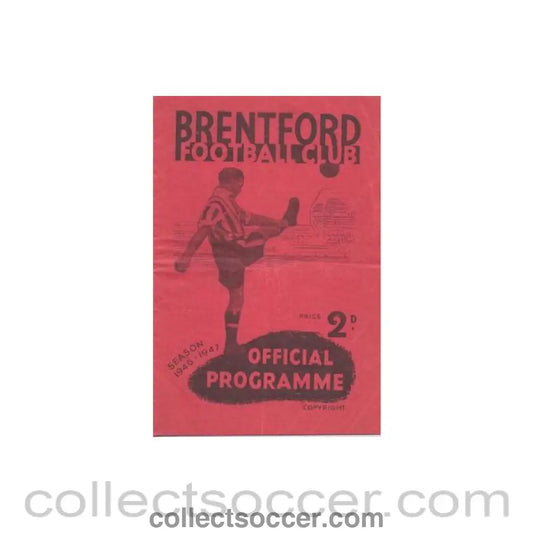 1946 - Brentford v Blackpool official programme 18/09/1946