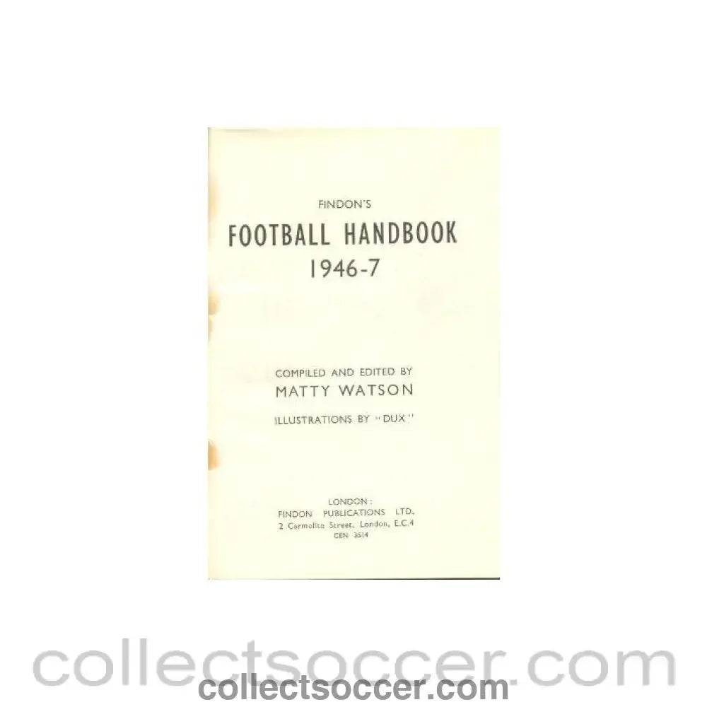 1946 - Findon’s Football Handbook 1946-1947
