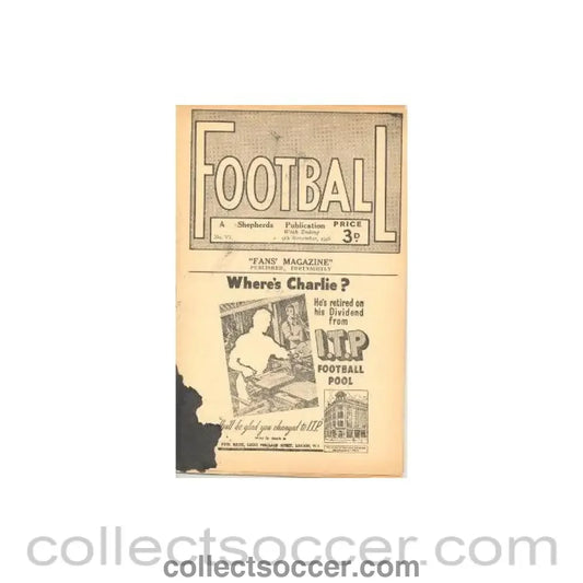 1946 - Football - The Fans’ Magazine Published Fortnightly - 09/11/1946