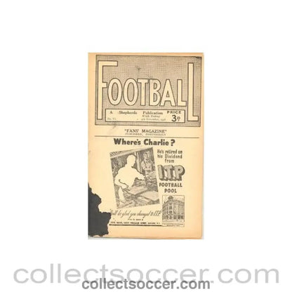 1946 - Football - The Fans' Magazine Published Fortnightly - 09/11/1946 - Collect Soccer