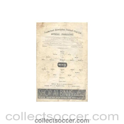 1946 - Sunderland vChelsea official programme 16/11/1946 - Collect Soccer