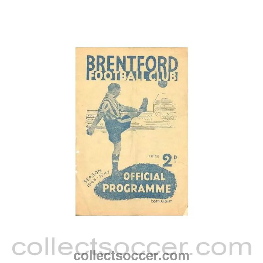 1947 - Brentford v Liverpool official programme 17/05/1947 - Collect Soccer