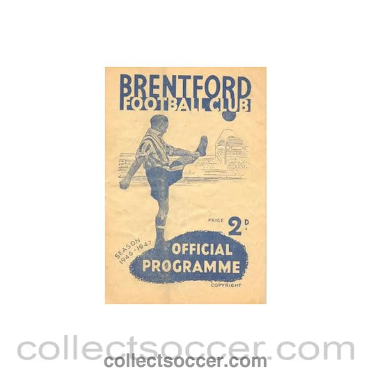 1947 - Brentford v Portsmouth official programme 04/04/1947